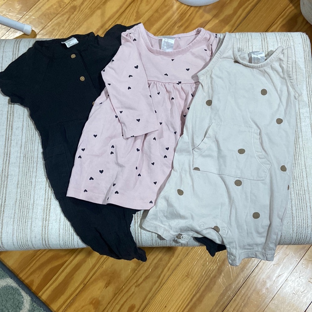 H&M Set of 3 Rompers and Dress